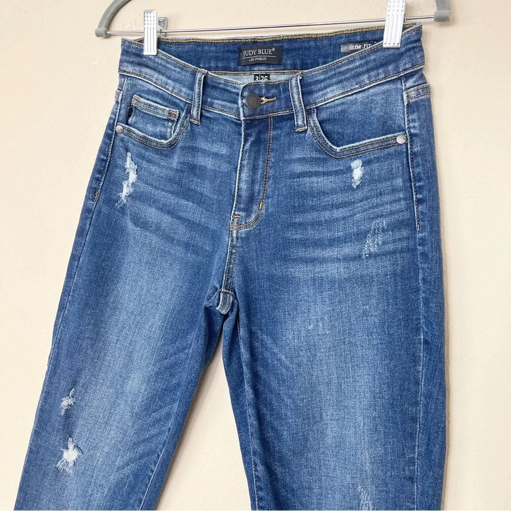Judy Blue Walk This City Slim Fit Jeans Size 3 / 26 - Picture 5 of 12